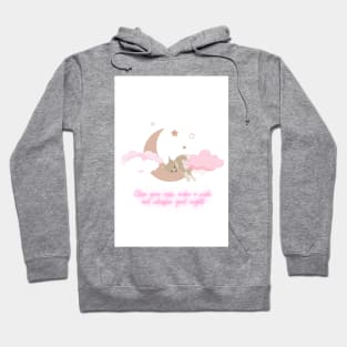 Sleeping cat on the moon Hoodie